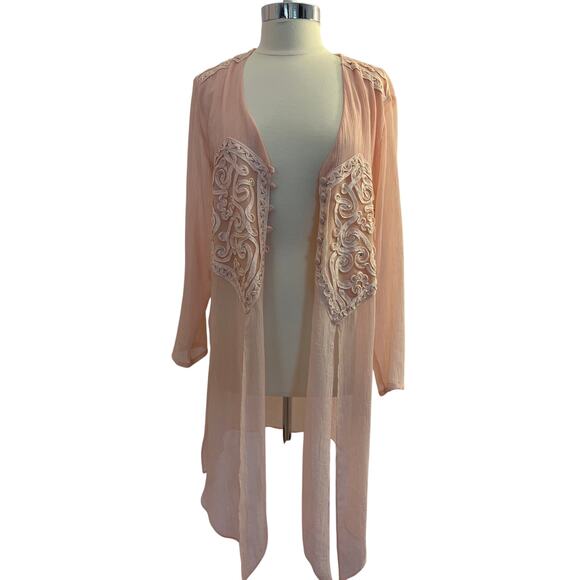 Pink Sheer Duster Women's Small - Picture 1 of 6